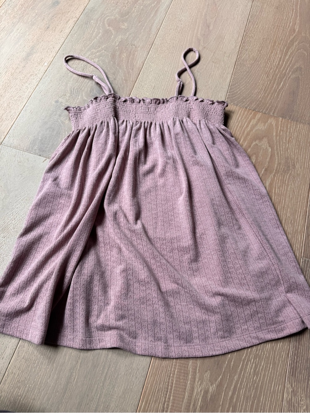 Wishlist Mauve Smocked Spaghetti Strap Tank